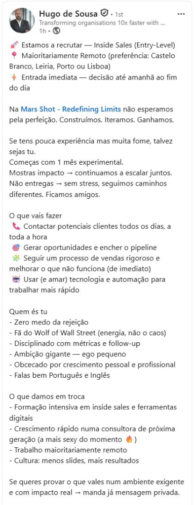 Trabalhos do Demónio – Episódio #30 - Inside Sales ou Bootcamp de Ansiedade?
