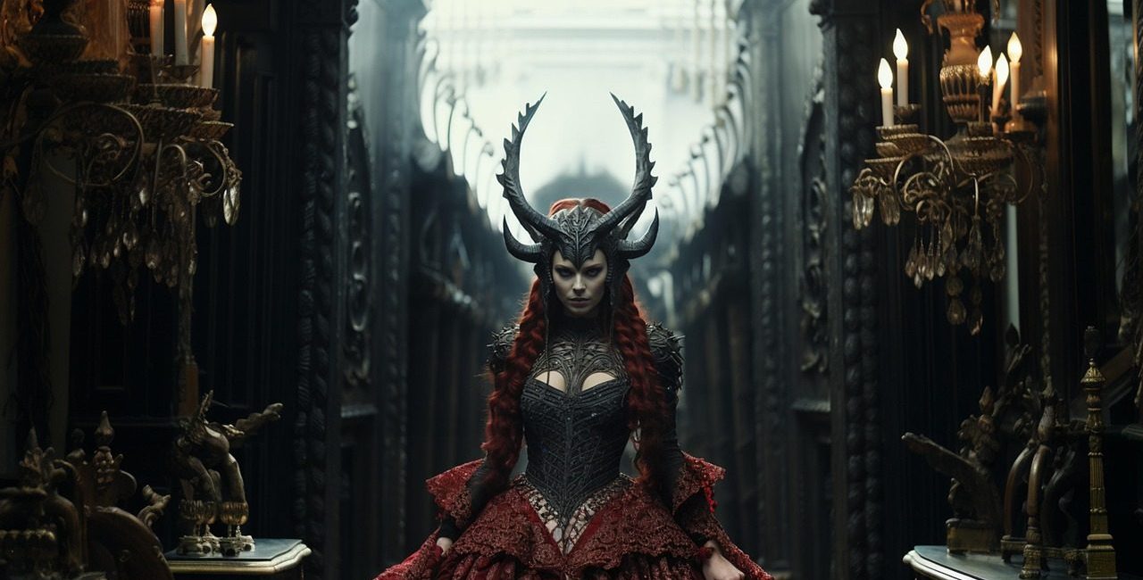 goddess, evil, lilith, red, horns, beauty, woman, witch, magic, dress, ai generated, lilith, lilith, lilith, lilith, lilith, witch